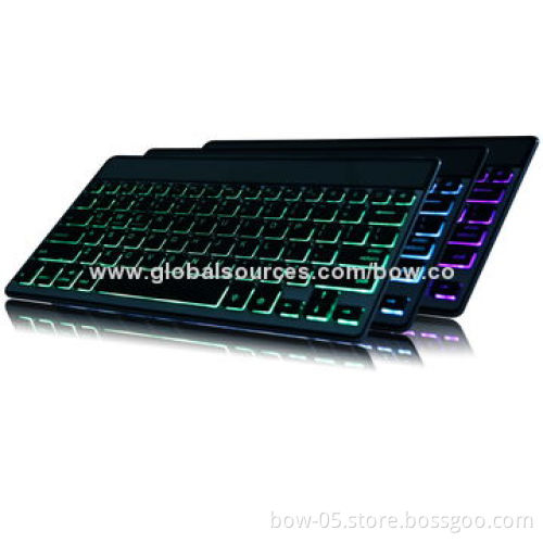 LED Backlit Bluetooth Keyboard,7-color Changeable Backlit